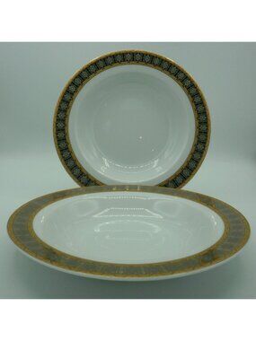 Platinum with Gold by Thun Baum Brothers Rimmed Soup Bowl Set of 2